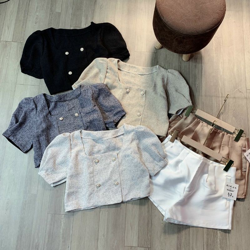 ÁO TIỂU THƯ 4 CÚC HÀNG CHUẨN