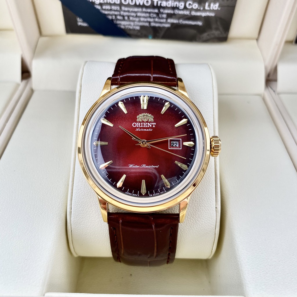 Đồng Hồ NAM ORIENT OR025 DÂY DA Mặt ĐỎ Chống Xước, Chống Nước  - TẶNG Ví Da, 1 Vòng Đá tỳ Hưu + 2 pin AG4 | BigBuy360 - bigbuy360.vn