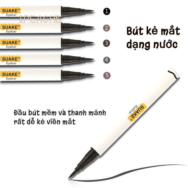 Bút kẻ mắt SUAKE cao cấp lâu trôi chống thấm nước chống nhòe nhanh khô trang điểm chuyên nghiệp