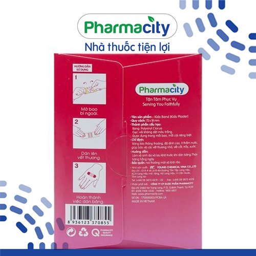 Băng cá nhân trẻ em Pharmacity