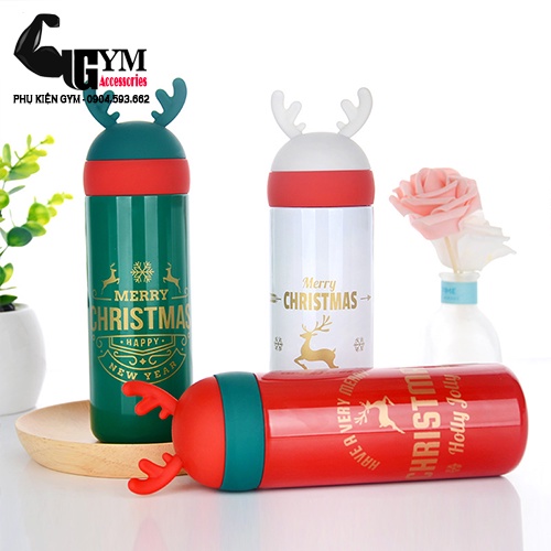 Bình giữ nhiệt Cao Cấp, bình giữ nhiệt Giáng Sinh Noel Merry Christmas 330ml