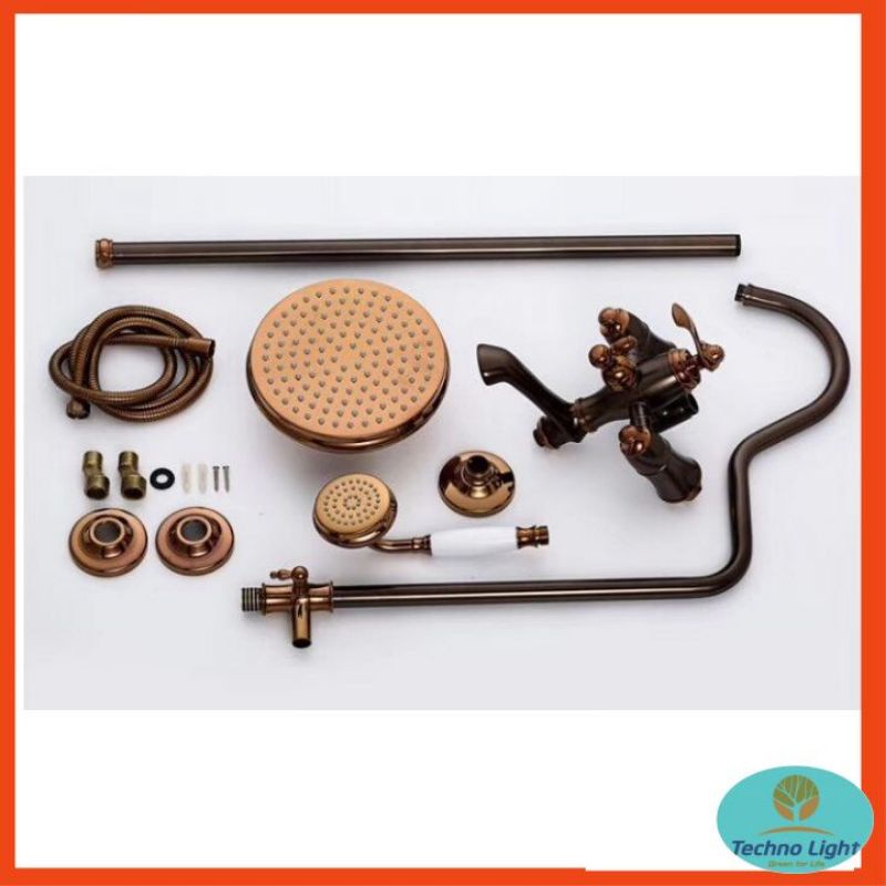 Sen tắm cây đứng nóng lạnh KOBESI đồng thau cao cấp, phong cách quý tộc, bảo hành 3năm