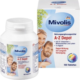 Viên uống tổng hợp vitamin Mivolis AZ Complete Depot, 100 viên, 138 g