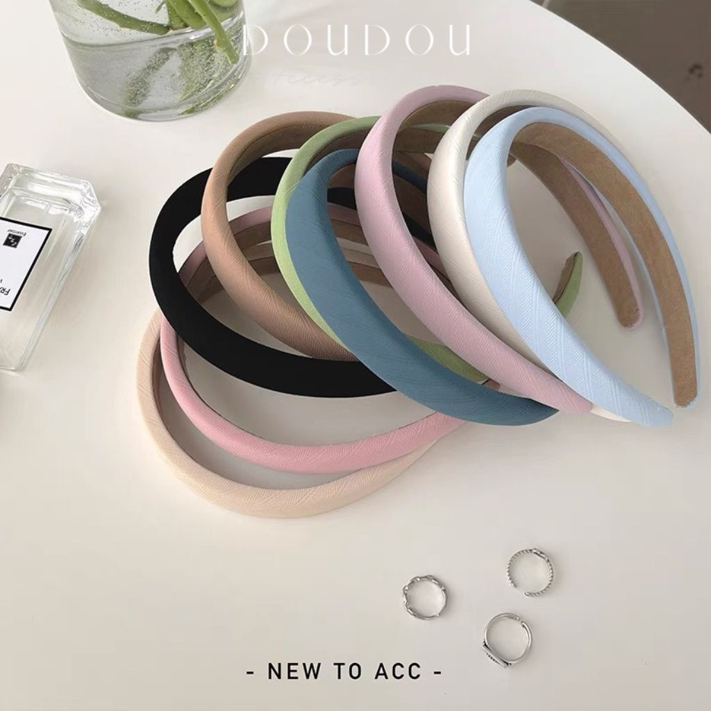 Băng đô cài tóc DOUDOU Bờm tóc nữ chất liệu gỗ ép mỏng nhẹ phong cách Hàn Quốc vintage thời trang FG016