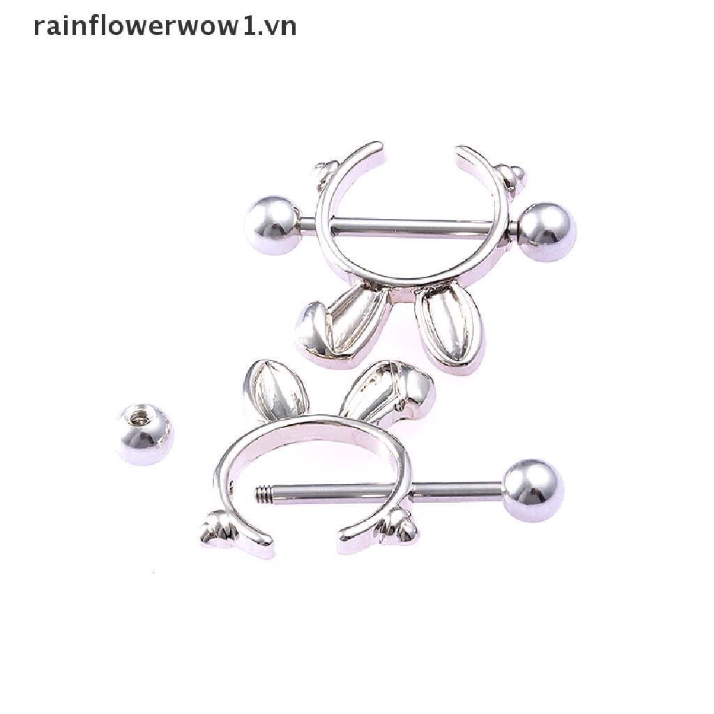 Khuyên Xỏ Ngực Bằng Thép Hình Thỏ Dễ Thương