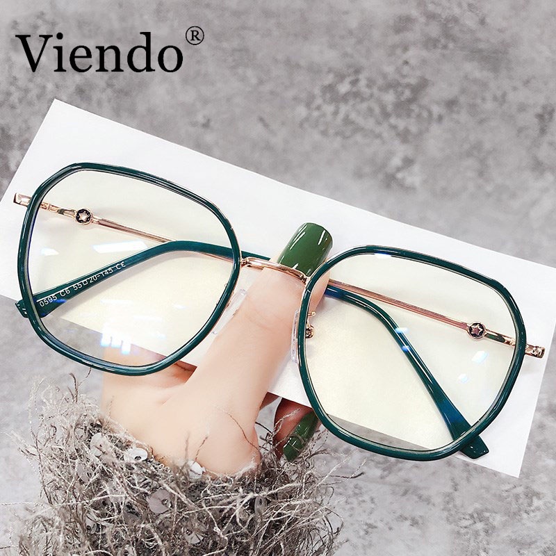 Gọng kính cận nam nữ VIENDO mắt vuông đổi màu chống ánh sáng xanh chống tia uv cao cấp thời trang(có thể cắt cận thị ống kính)