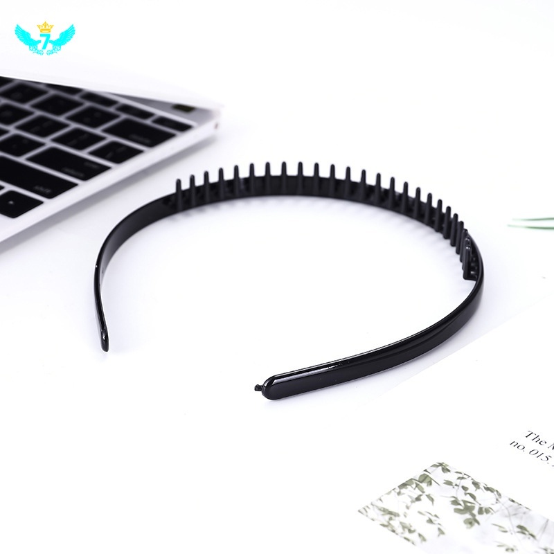Băng Đô Cài Tóc Bằng Nhựa Màu Đen Thiết Kế Đơn Giản Cho Nam Và Nữ