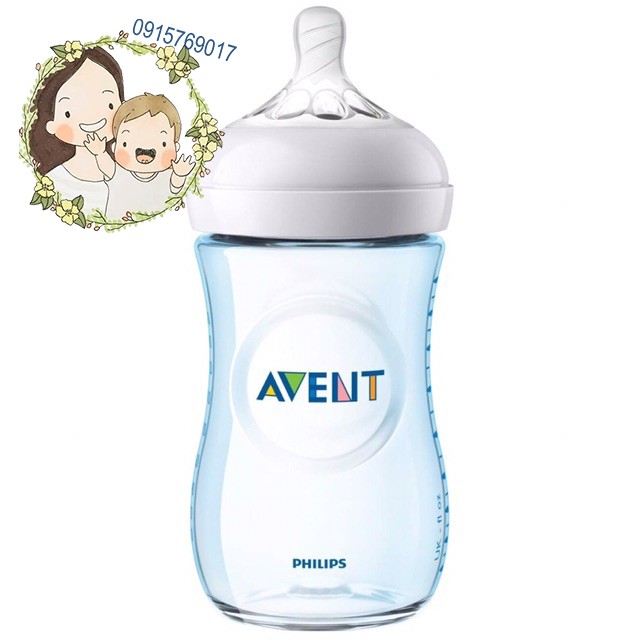 SẢN XUẤT TẠI ANH❤️𝑭𝑹𝑬𝑬𝑺𝑯𝑰𝑷❤️Bình sữa Philips Avent Natural 260ml❤️Bình sữa Avent cổ rộng