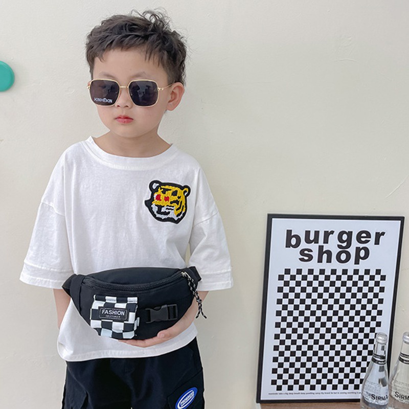 Túi Đeo Hông / Chéo Nhỏ Họa Tiết Kẻ Sọc Cho Bé