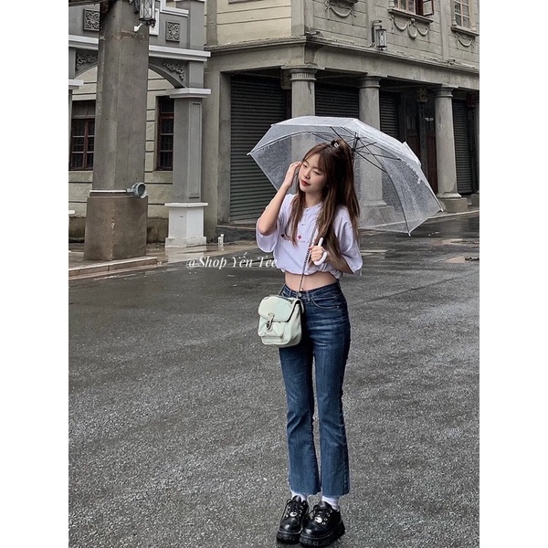 ( Màu Siêu Đỉnh ) Quần Jean ống loe màu Lạ cực Xinh