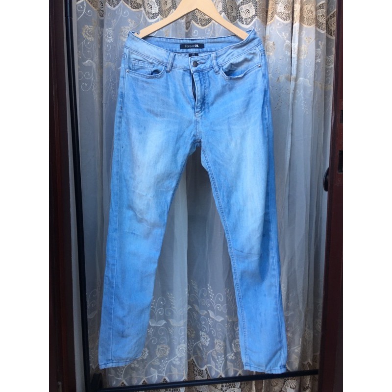 [Pass gấp] Quần Jeans quần bò xanh vnxk forever21 f21