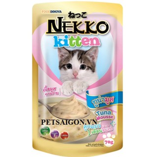 Pate cho mèo con nekko kitten mousse gói 70g