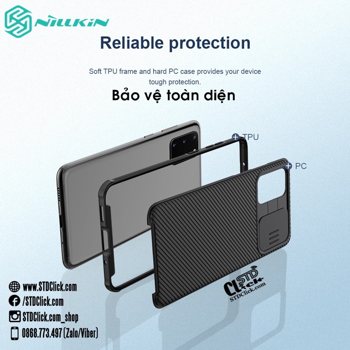 ỐP LƯNG SAMSUNG GALAXY S20 PLUS - S20 PLUS 5G NILLKIN CAMSHIELD PRO BẢO VỆ CAMERA CHÍNH HÃNG