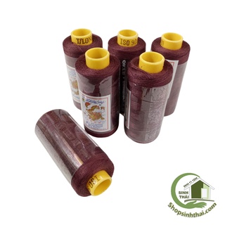 Cuộn chỉ may nhỏ màu đỏ đô