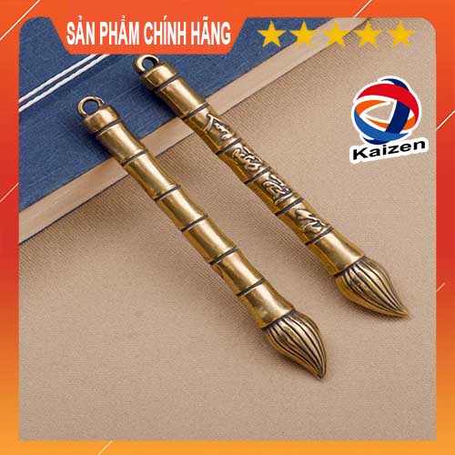 Bút văn xương, bút cổ bằng đồng nhỏ, bút mô hình sưu tầm móc chìa khóa, bút bằng đồng mạ vàng, bút chữ nho