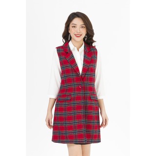 Áo gile dạ, 1 cúc LAMER L65G19T028-C2432 (Đỏ)