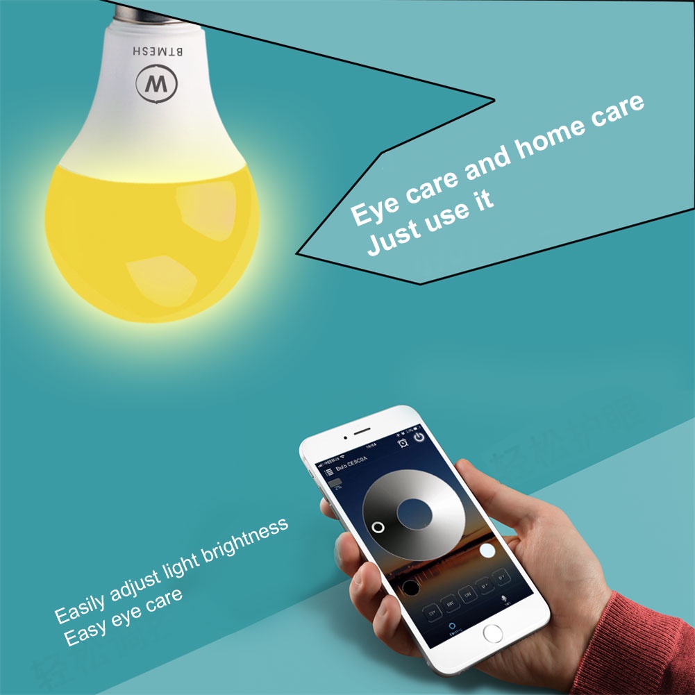 Bóng Đèn Led Thông Minh 4.5W Kết Nối Bluetooth Điều Khiển Bằng Giọng Nói Tiện Dụng