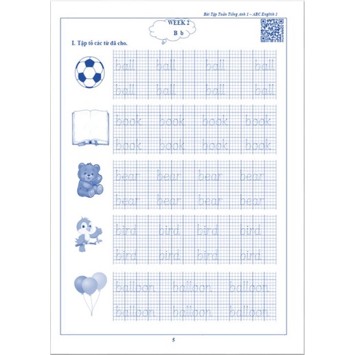 Sách - Bài Tập Tuần Tiếng Anh dành cho học sinh lớp 1 - Cả năm (1 cuốn)