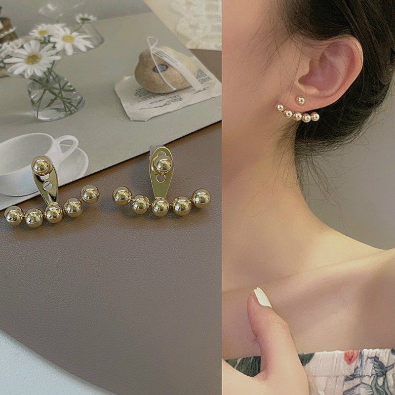 Bông Tai Hình Tròn Đính Hạt Phong Cách Retro Hàn Quốc