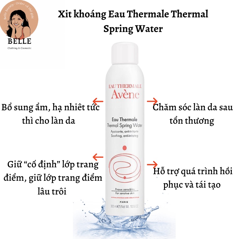 Xịt khoáng Avene/Evian/Uriage chính hãng