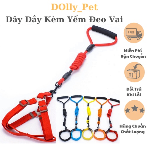 Dây Dắt Kèm Yếm Đeo Vai Cho Chó Mèo (Loại Cao Cấp)