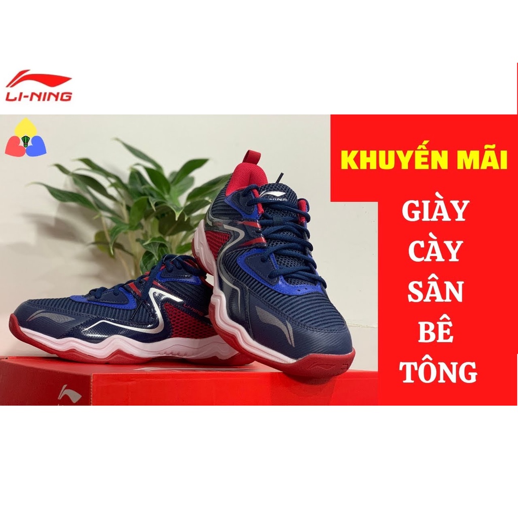 Giày cầu lông Lining nam AYTS039-1 màu Xanh đỏ Chính hãng năm 2022