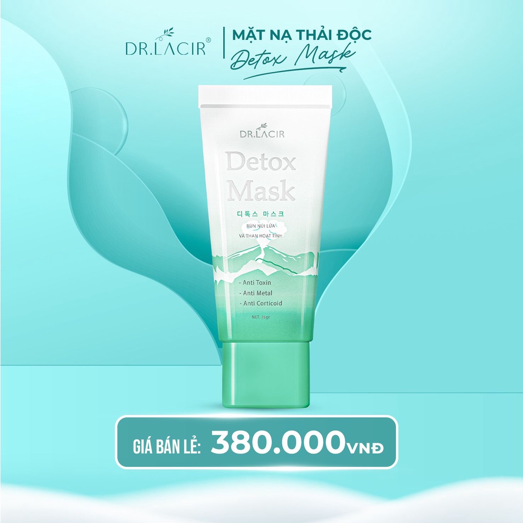 Mặt Nạ Thải Độc Detox Mask Drlacir,Hộp 35g-Giúp làm sạch da,thải độc da,làm mềm mịn da,hỗ trợ se khít lỗ chân lông