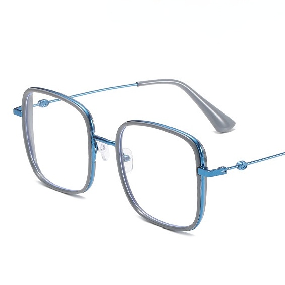 Mắt Kính Cận Thị Gọng Màu Xanh Dương Nhạt Cho Nam Nữ