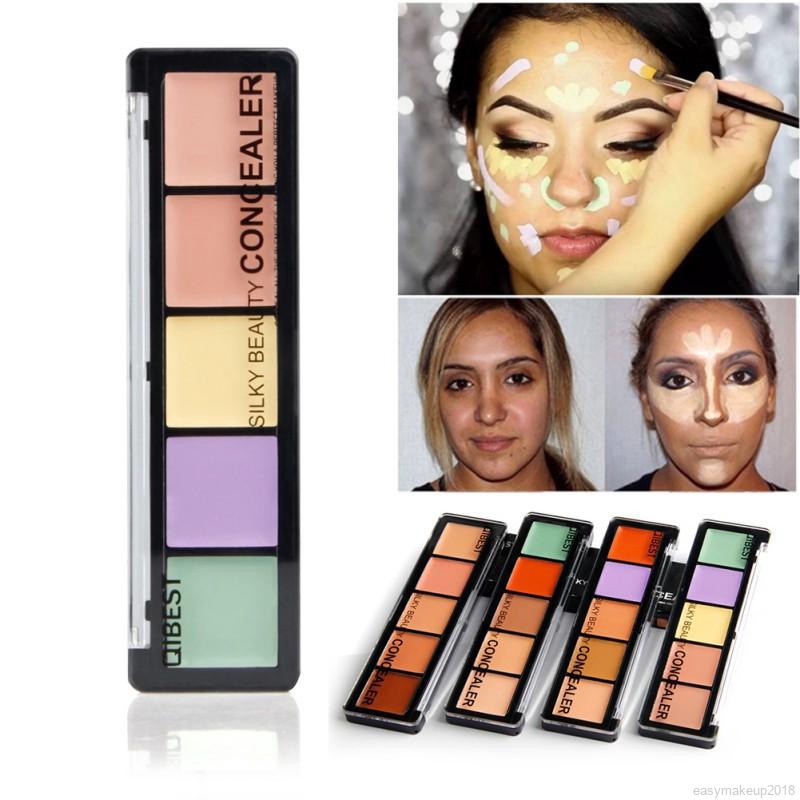 Bảng Kem Che Khuyết Điểm 5 Màu Qibest | BigBuy360 - bigbuy360.vn