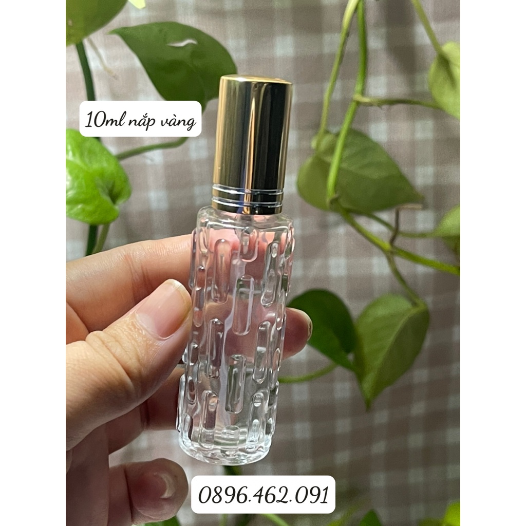 VỎ CHAI CHIẾT NƯỚC HOA THỦY TINH KHỔ QUA 10ML - CHAI RỖNG KHÔNG CHỨA DUNG DỊCH