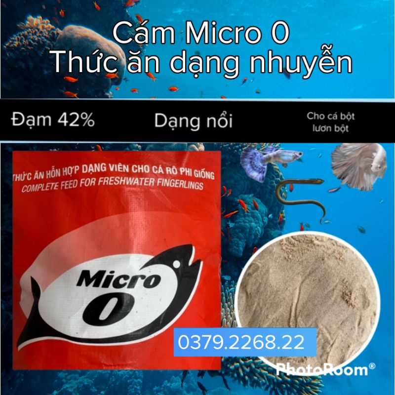 Cám Micro 0 - 1kg , Thức ăn nổi dạng mịn cho cá bột, lươn bộ..