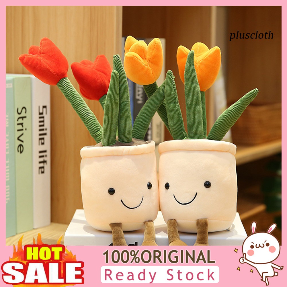 Gấu nhồi bông cotton hình hoa tulip dễ thương xinh xắn
