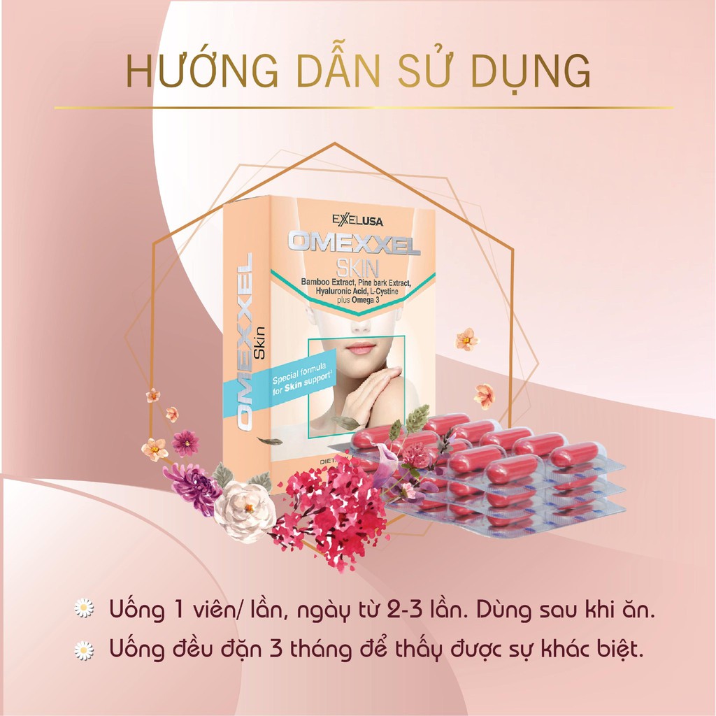 Combo 2 hộp viên uống trắng da, giảm thâm nám Omexxel Skin - 30 viên/hộp | BigBuy360 - bigbuy360.vn