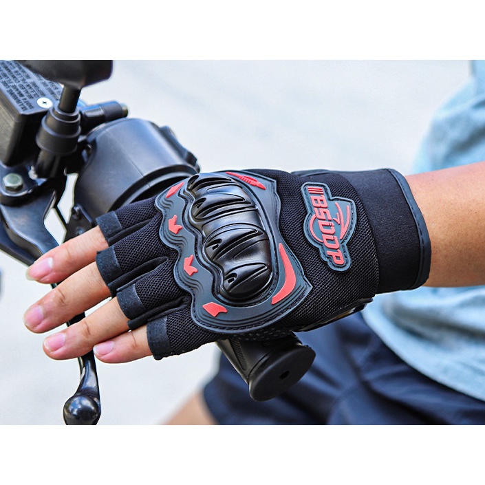 Găng tay bảo hộ nửa ngón_đi mô tô_xe máy_phượt