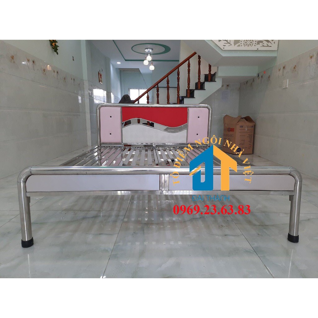 Giường ngủ inox tròn cao cấp nhiều kích thước từ 1m đến 1m8x2m - Mẫu 03 | BigBuy360 - bigbuy360.vn