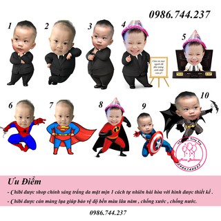 Set 4 Hình Chibi Cao 25cm Cho Bé Trai