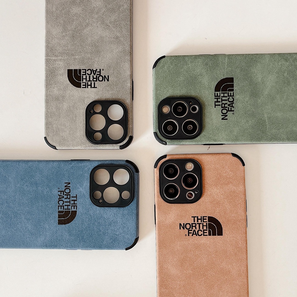 Ốp Điện Thoại Da Lộn the north face Cho iphone 13 Pro Max i13 13pro 11 Pro Max i11 iX XS Max 7plus 8plus XR 12Pro 12 Pro Max