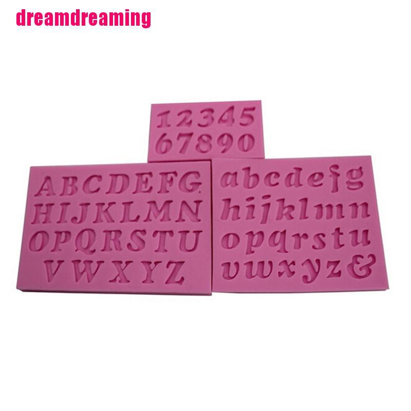 Bộ 3 Khuôn Silicone Làm Bánh Hình Chữ Cái Và Số