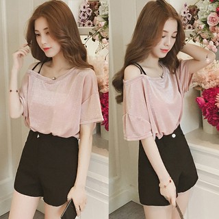 Áo nhũ lệch vai