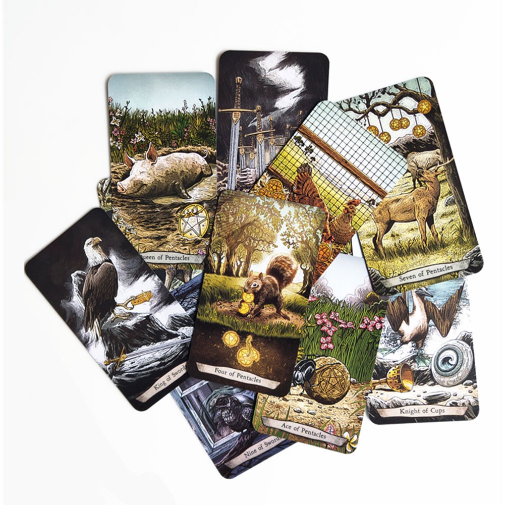 Bộ 78 thẻ bài tarot hình động vật (Mới)