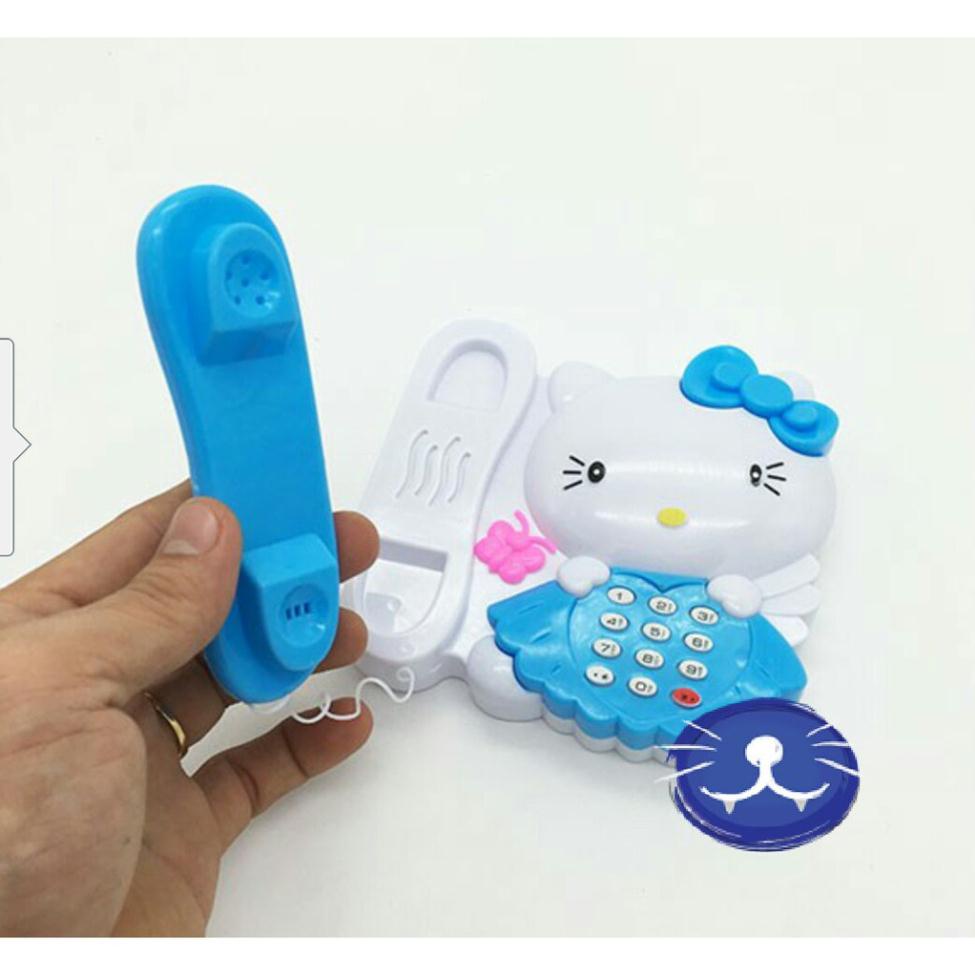 Điện thoại mèo Kitty dùng pin có đèn nhạc