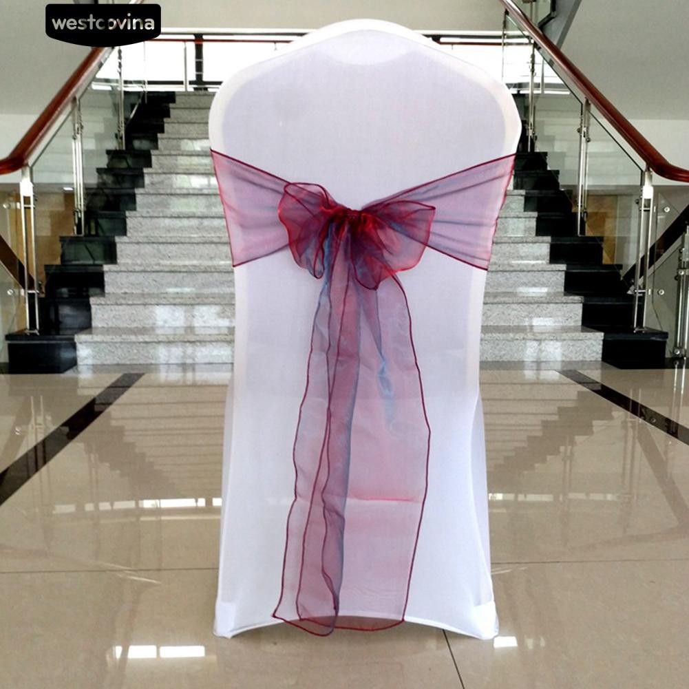 Dây ruy băng mỏng dùng thắt nơ trang trí ghế trong đám cưới