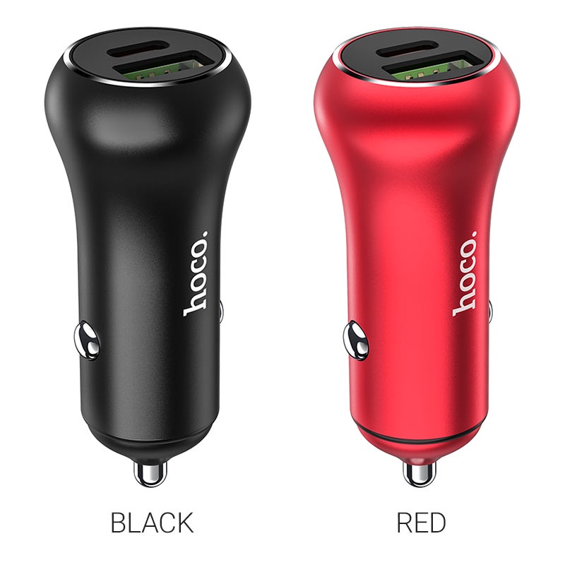 Tẩu sạc nhanh Hoco Z38 QC 3.0 + PD 20W Cổng USB & TYPEC ô tô xe hơi cho điện thoại iPhone iP Huawei Samsung Oppo