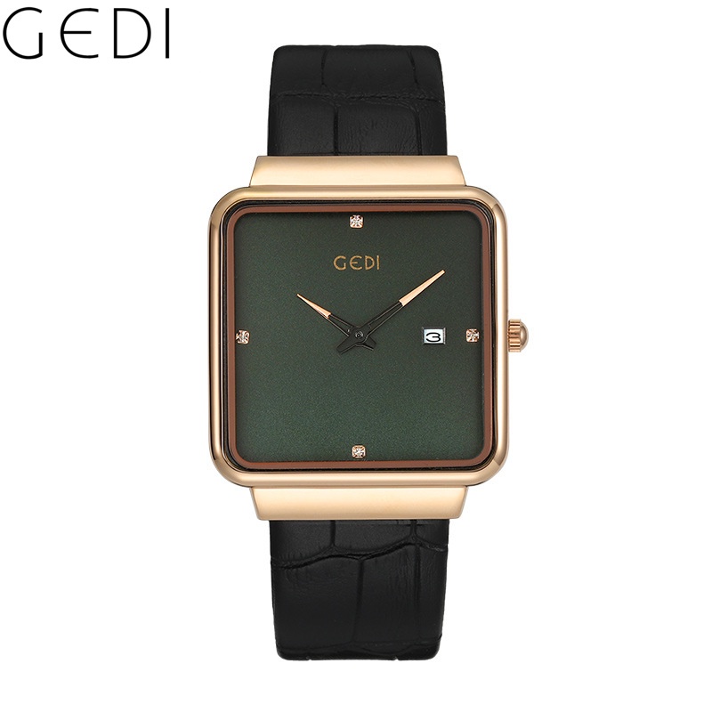 Đồng hồ GEDI 21010 dây đeo bằng da thanh lịch chất lượng cao cho nữ