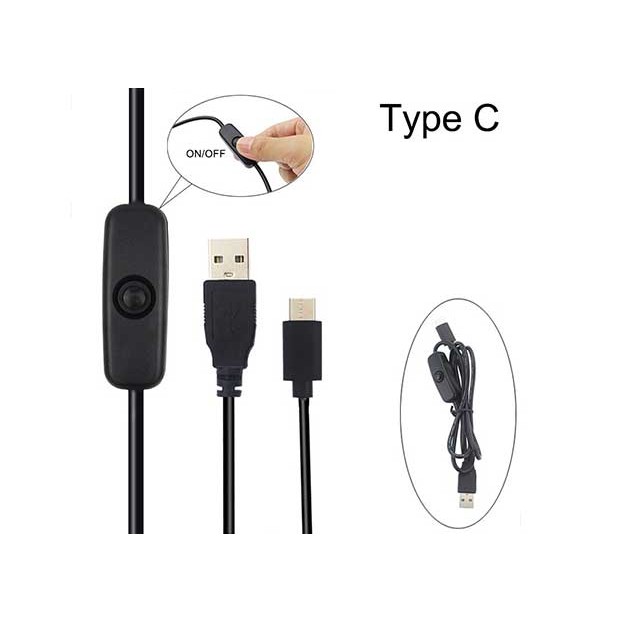 Cáp Nguồn Raspberry Pi 4B Cáp Chuyển Đổi Nguồn 5V3A Giao Diện USB Type-c