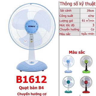 ⚡giao hóa tốc 1h⚡ quạt bàn b4 senko b1616-b1612 - hàng chính hãng 100%