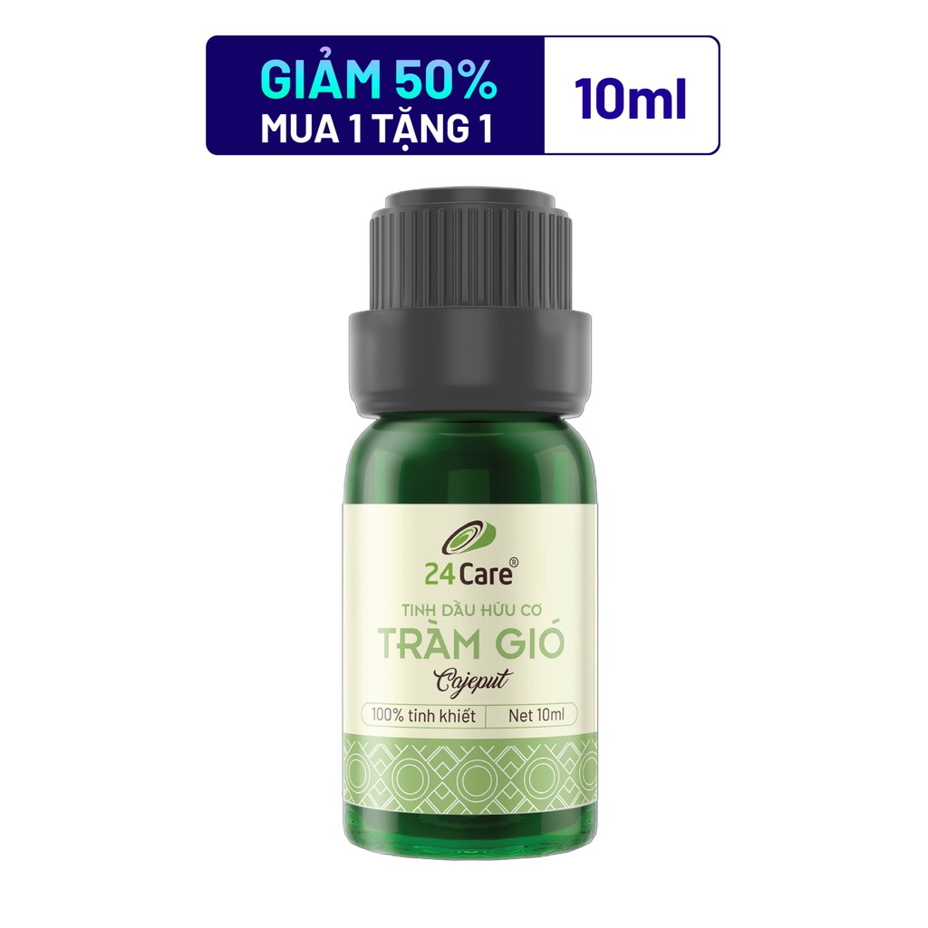 [MUA 1 TẶNG 1] Tinh dầu Tràm Gió 24Care - kháng khuẩn, phòng bệnh, thoa vết muỗi đốt ở trẻ em 10ml