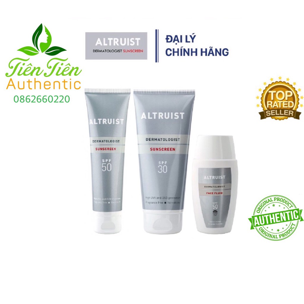 (Có thể trả giá) Altruist Kem chống nắng và sữa chống nắng toàn diện Dermatologist 50ml,100ml và 200ml ĐẠI LÝ CHÍNH HÃNG | BigBuy360 - bigbuy360.vn