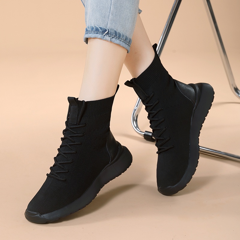 Giày Thể Thao Balenciaga Cổ Cao Siêu Nhẹ Thoáng Khí Cột Dây Thời Trang Cho Cặp Đôi