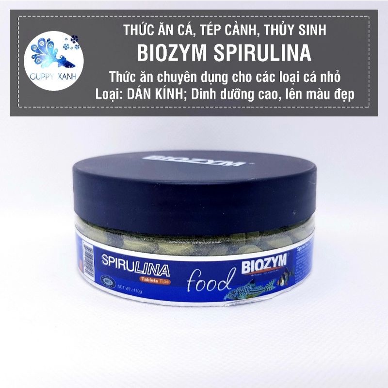 Thức ăn viên dán kính cao cấp Biozym protein - 110gr